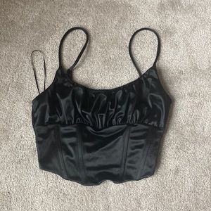 bustier black top